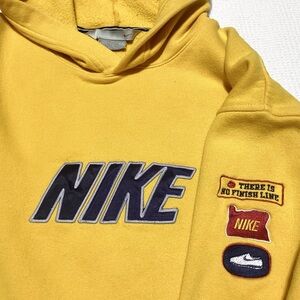 Nike Size XL Golden Yellow Fleece Hoodie Hooded Sweatshirt Possibly Vintage?